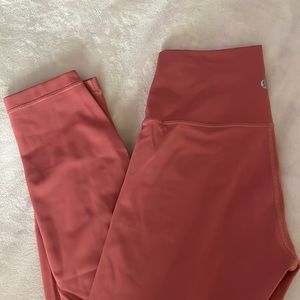 Lululemon - wunder under high rise - 25inch in rustic coral